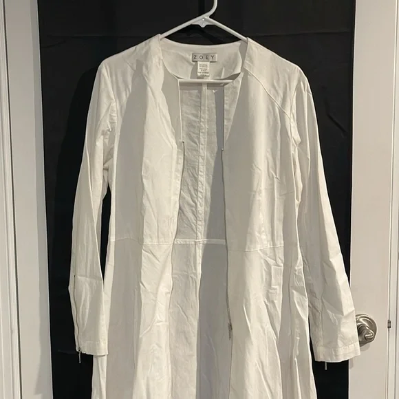 Zoey white zipper tunic size medium women’s - Picture 4 of 8